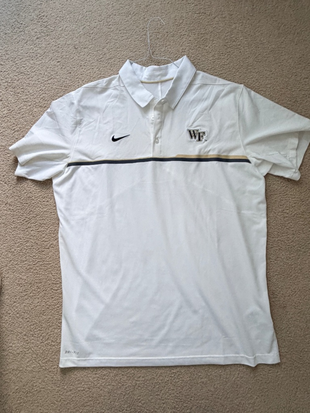 Men's XL Wake Forest baseball Nike dri fit polo shirt